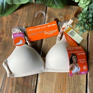 Wire-free Warner’s Up-a-Cup Bra 32A